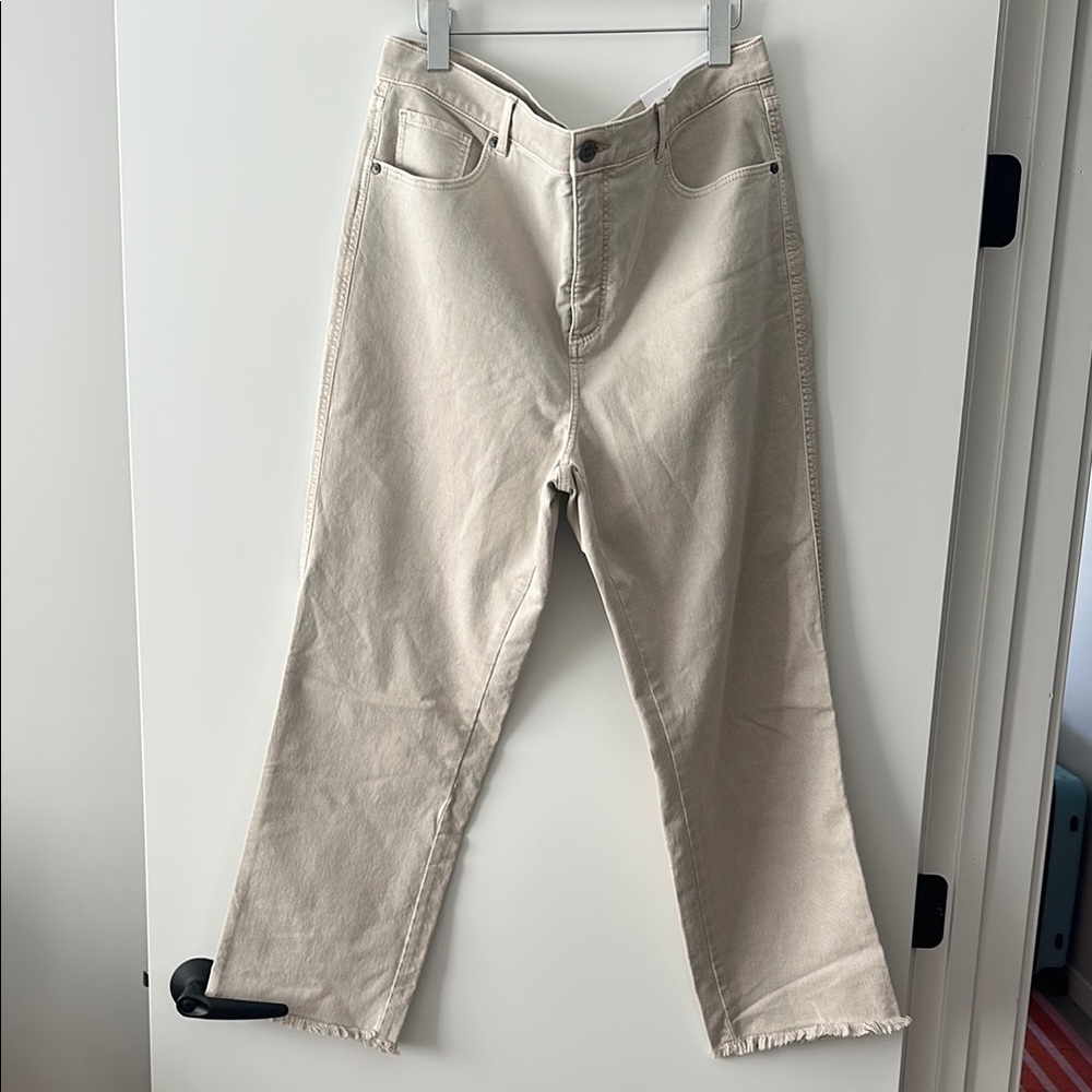 NWT Loft Beige high waist straight jeans - Picture 2 of 4